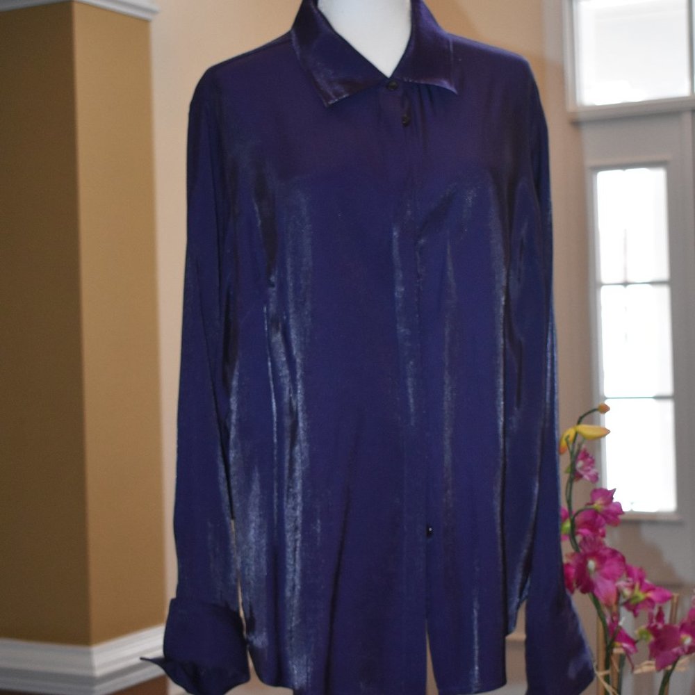 Purple dress shirt with cuffs